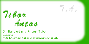 tibor antos business card